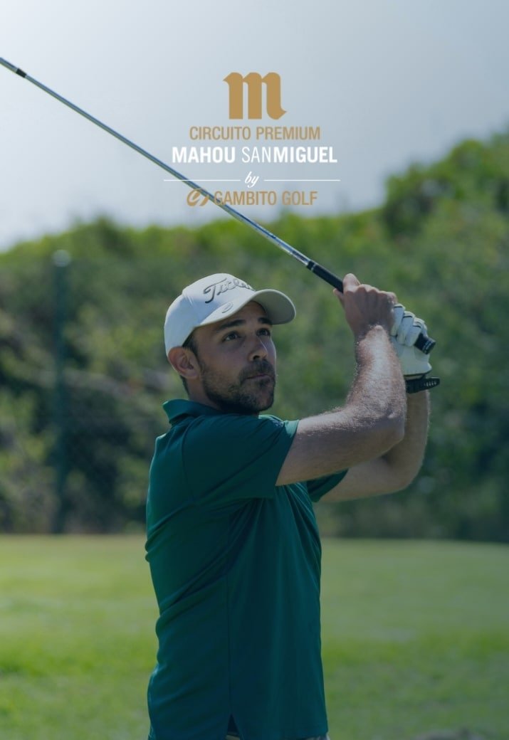 Torneo de gambito Golf banner general de un golfista